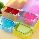 Transparent Drawer Style Shoe Storage Box (1 Pc) - Closeup Embroidery by Nari Haat, Indian ethnic wear, women clothin...