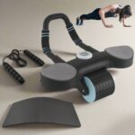 Abdominal Wheel Roller with Elbow Support, Timer & Skipping Rope (1 Set) - Front View by Nari Haat, Indian ethnic wea...
