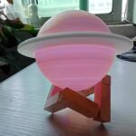 3D Saturn Lamp Home Decoration Bedside Night Light With Base (1 pc / Multicolor) - Neckline Detail by Nari Haat, Indi...