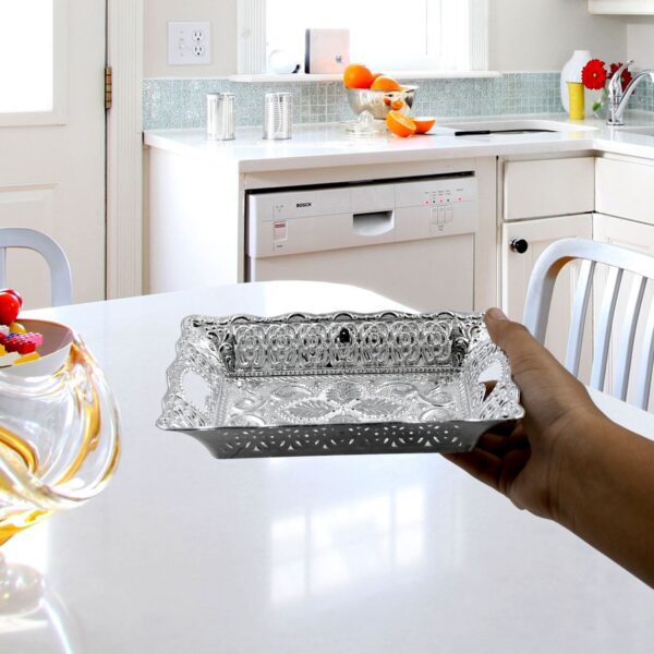 Decorative Mukhwas & Dry Fruit Serving Tray – Fancy Candy Plate - Front View by Nari Haat, Indian ethnic wear, wome...