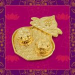 Kalash Shape Rakasha Bandhan Special Puja Thali (1 Pc) (Mix Design) - Full Detail by Nari Haat, Indian ethnic wear, w...