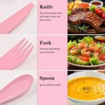 4 in 1 Travel Utensils Plastic Spoons and Forks Sets for Lunch Box (3 Pc With Case) - Neckline Detail by Nari Haat, I...