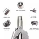 Nose Hair Clipper, Stainless Steel Hair Remover (1 Pc / With Brush & Plastic Case) - Closeup Embroidery by Nari Haat,...