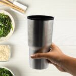 Stainless Steel Vacuum Glass Insulated Coffee Cups Double Walled Travel Mug - Sleeve Design by Nari Haat, Indian ethn...