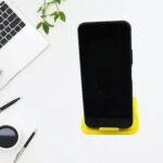 Portable Four-Sided Pyramid Shape Desktop/ Table Mobile Holder Stand - Sleeve Design by Nari Haat, Indian ethnic wear...