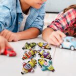 Mini Pull Back Car & Aeroplane PVC Plastic Pull Back Car Cartoon Toys (12 Pcs Set) - Closeup Embroidery by Nari Haat,...