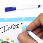 Cartoon Metal Compass Box for Kids with Stationery (6 Pc Set) - Closeup Embroidery by Nari Haat, Indian ethnic wear, ...