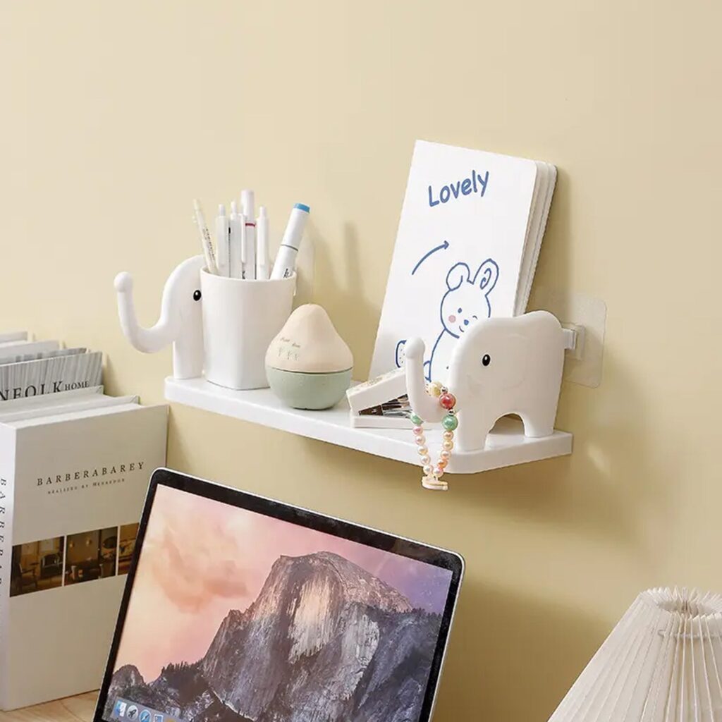 Elephant Shaped Wall Shelf Kitchen Bathroom