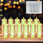 Festive Lighting for Any Occasion: 12 Pack LED Tealight Candles, Diwali - Front View by Nari Haat, Indian ethnic wear...