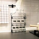 Big Wall Mounted Iron Wall Shelf with 3 Storage Racks for Kitchen - Fabric Detail by Nari Haat, Indian ethnic wear, w...