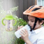 Plastic Baby Feeding Bottle with Handles, Cleaning brush & Straw (300 ML / 1 Pc) - Closeup Embroidery by Nari Haat, I...