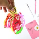 Mini Digital calculator Keychain (1 pc / Mix Design) - Closeup Embroidery by Nari Haat, Indian ethnic wear, women clo...