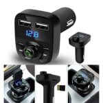 CAR-X8 Bluetooth FM Transmitter Kit with Dual USB Fast Charger - Back View by Nari Haat, Indian ethnic wear, women cl...