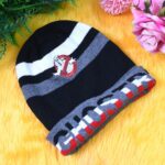 Cap for Winter Woolen Knitted Black Inside Fur Caps (1 Pc / Mix Design & Color) - Back View by Nari Haat, Indian ethn...