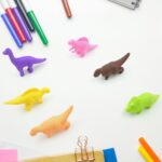 Dinosaur Shaped Erasers, 3D Puzzle Erasers (6 Pcs Set) - Back View by Nari Haat, Indian ethnic wear, women clothing, ...