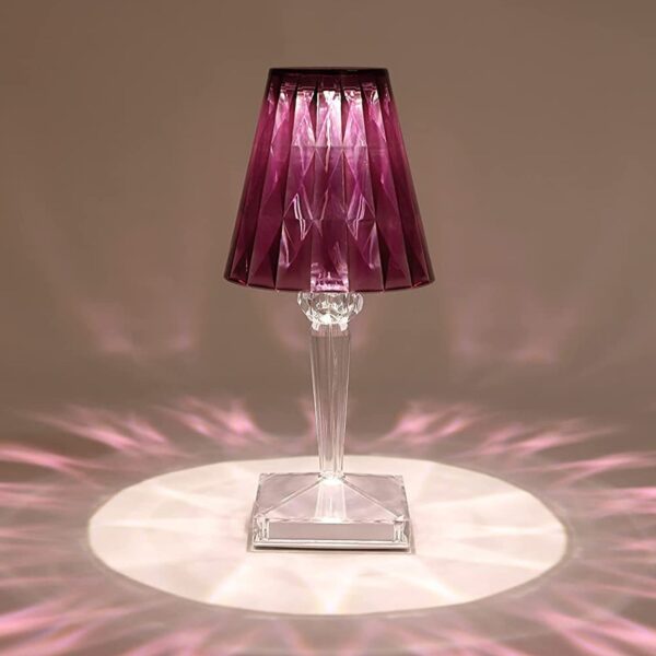 Crystal Diamond LED Table Lamp with 16 Colors – Bedroom Decor - Front View by Nari Haat, Indian ethnic wear, women ...