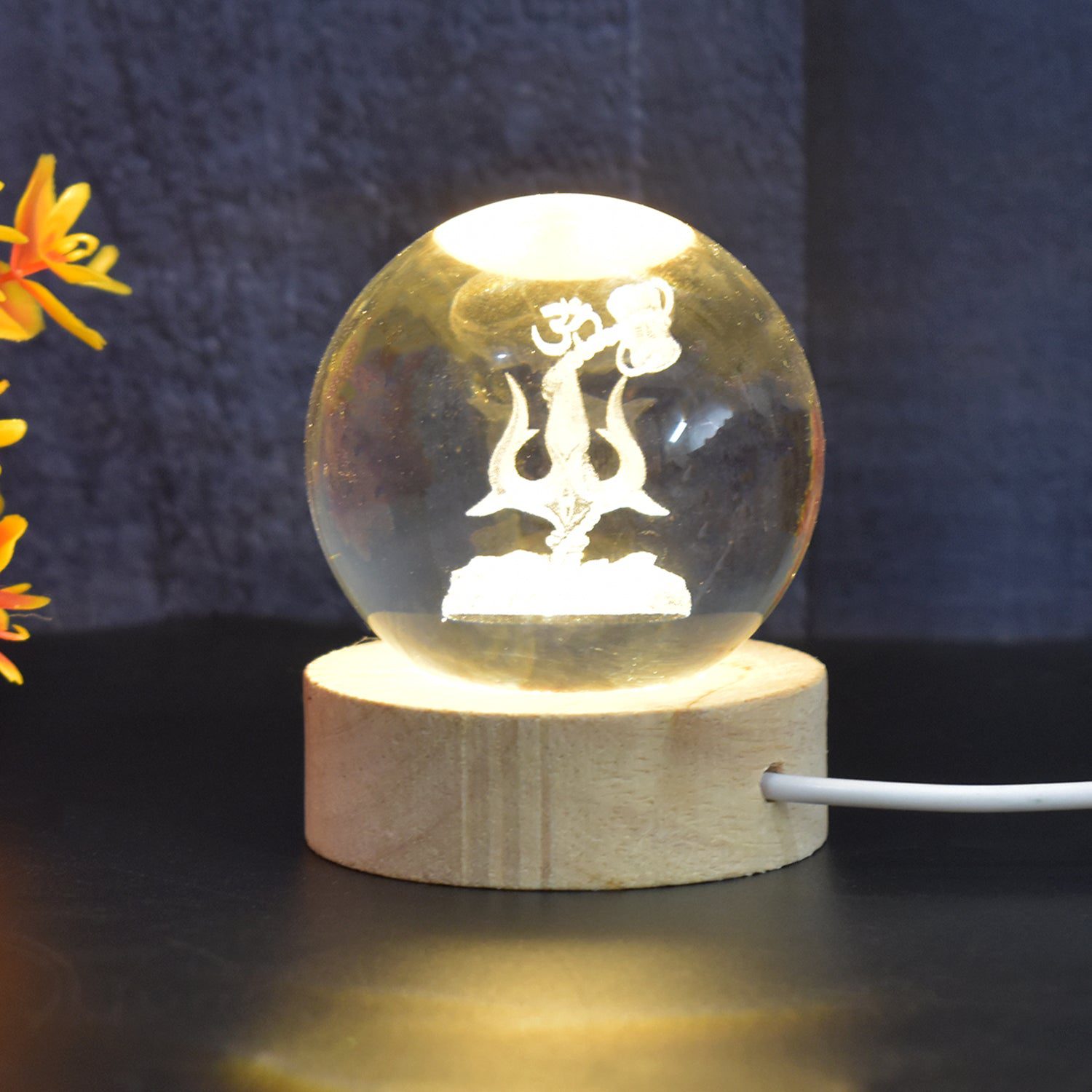 02_85c04912-e999-4b12-9464-263b16a64ac8.jpg 3D Crystal Ball lamps 3D Crystal Ball Night Light (1 Pc) - Front View by Nari Haat, Indian ethnic wear, women clothin...