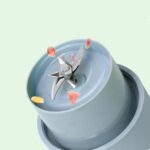 Portable Electric Juicer with Handle & Straw – USB Rechargeable, 6 Blades (500 ML) - Closeup Embroidery by Nari Haa...