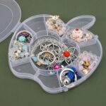 Plastic Apple Shape Jewellery Storage Box (1 Pc) - Closeup Embroidery by Nari Haat, Indian ethnic wear, women clothin...