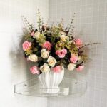 Bathroom Plastic Corner Shelf Rack Set for Wall Number of Shelves (3 Pcs Set) - Back View by Nari Haat, Indian ethnic...