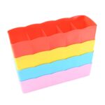 Desktop Storage Organizer Box Set - 5 Grid Compartments (4-Piece) - Closeup Embroidery by Nari Haat, Indian ethnic we...