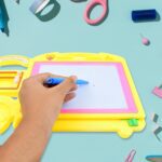 Bus Shape Drawing & Writing Slate Board for Kids (1 pc / 32 × 21 Cm) - Closeup Embroidery by Nari Haat, Indian ethni...