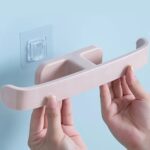 Bathroom Towel Slipper Hanging Rack Self Adhesive Wall Mounted (1 Pc) - Closeup Embroidery by Nari Haat, Indian ethni...