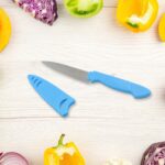 Stainless Steel Fruit Knife, New Sharp and Durable Fruit Knife Small, Comfortable Non-slip Handle, with Protective Co...