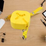 3 in 1 Charger Cable, Retractable Type, Compatible with Smartphones (1 Pc) - Back View by Nari Haat, Indian ethnic we...