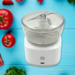 Portable Mini Food Processor Chopper Electric Veggie Chopper 3 Blades With Charching Cable Type C, Vegetable Chopper,...