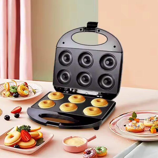 Electric Donut Maker 750W – 6 Cavity(1 Pc / With 2 PIN Plug Converter 1 Pc ) - Front View by Nari Haat, Indian ethn...
