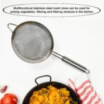 Mesh Sieve Quality Stainless Steel Fine Mesh Strainer with Sturdy Handle and Hook - Closeup Embroidery by Nari Haat, ...