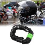 Spiral Cable Lock | 4-Digit Combination Code | Bicycle Security Lock (1 Pc) - Closeup Embroidery by Nari Haat, Indian...