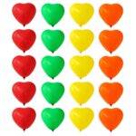 Heart shaped balloons Kinds of Rainbow Party Latex Balloons (20 Pcs Set) - Closeup Embroidery by Nari Haat, Indian et...