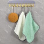 Plastic Organizer Hanger with 8 Hooks Heavy Duty Clothing Tank Top Belt Towel  (1 pc) - Closeup Embroidery by Nari Ha...