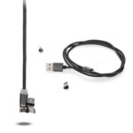 Magnetic Charging Cable 3 in 1 Metal Magnetic Micro USB Type C Lighting Cable with LED, Multiple Charging Adapters fo...