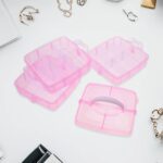 Versatile 18-Grid 3-Layer Transparent Plastic Organizer Box - Closeup Embroidery by Nari Haat, Indian ethnic wear, wo...