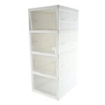 Stackable Multifunctional Storage, for Clothes Foldable Drawer Shelf Basket Utility Cart Rack Storage Organizer Cart ...