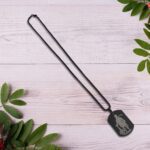 Hanuman Chalisa Locket with Gada, Chain (1 Pc) - Back View by Nari Haat, Indian ethnic wear, women clothing, designer...