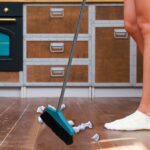 Long Handle Dustpan and Brush 2 Piece Set for Sweeping Cleaning Home Office, Supdi - Fabric Detail by Nari Haat, Indi...