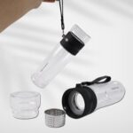 Outdoor Sport Glass Water Bottle With Steel Lid / 500 Ml Approx) - Back View by Nari Haat, Indian ethnic wear, women ...