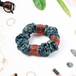 Small Hair Rubber Bands (Pack of 1 / Multicolour / Design), Hair accessories - Fabric Detail by Nari Haat, Indian eth...