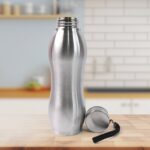 Stainless Steel Double Wall Vacuum-Insulated Drink Water Bottle (1000 ML) - Back View by Nari Haat, Indian ethnic wea...
