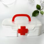 Portable Medical Storage Box with Handle & Transparent Lid (1 Pc) - Closeup Embroidery by Nari Haat, Indian ethnic we...