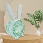 Cute Rabbit USB Desk Fan for Kids & Camping (1 Pc, Plastic, Mist Air) - Back View by Nari Haat, Indian ethnic wear, w...