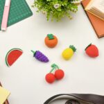 3D Mix Design Fancy & Colorful Erasers – Novelty Set for Kids & School Prize (1 Set) - Closeup Embroidery by Nari H...