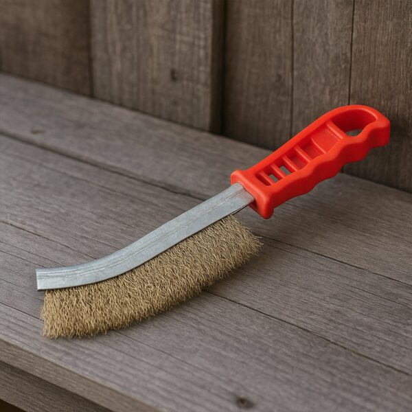 Stainless Steel Wire Hand Brush Metal Cleaner Rust Paint Removing Tool - Front View by Nari Haat, Indian ethnic wear,...