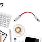 USB Type C to Headphone Jack Audio Connector (1 Pc) - Back View by Nari Haat, Indian ethnic wear, women clothing, des...