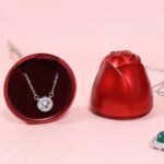 Metal Red Rose Couple Jewelry Box-Fancy Jewelry Box (1 Pc) - Closeup Embroidery by Nari Haat, Indian ethnic wear, wom...