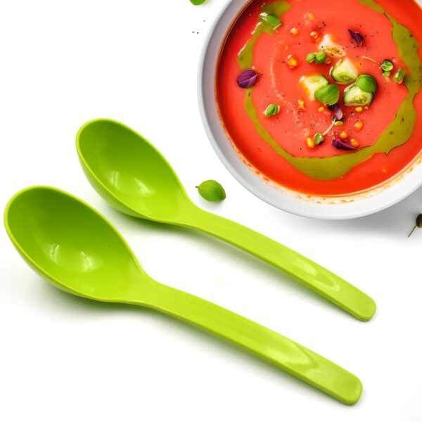 Plastic kitchen ladle set for frying and serving